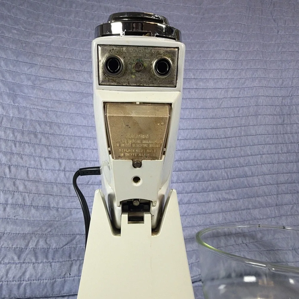 Vintage Sunbeam Mixmaster Stand Mixer 12 Speed Dual w/ Glass Bowl Works
